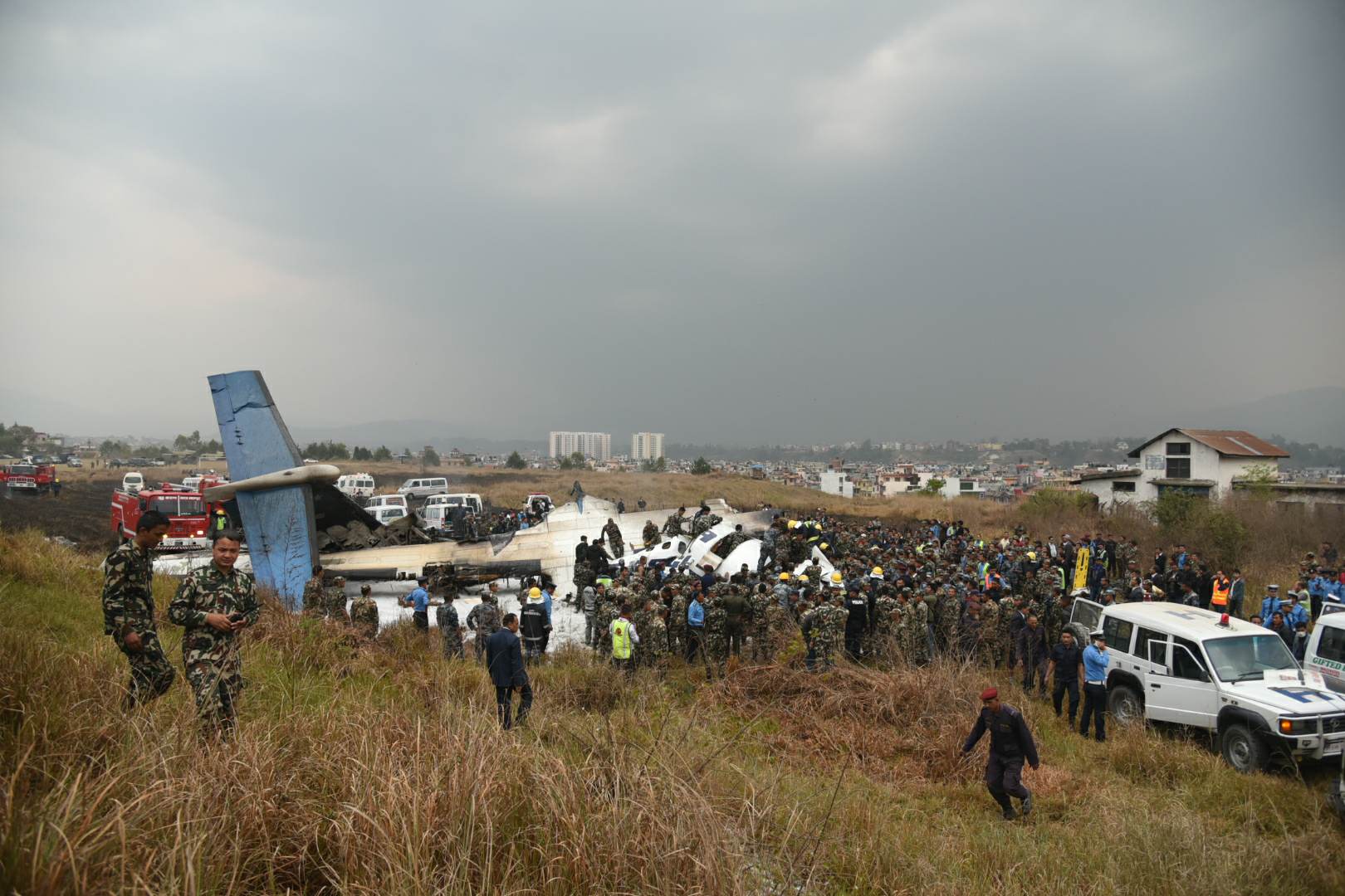 US-Bangla Airlines plane crashes at Kathmandu airport